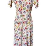 Susan Bristol Vintage Pink Floral Midi Dress Size 6 Photo 0