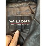 wilson's leather  The Leather Experts Womens Black Blazer Jacket Size Well Worn L Photo 1
