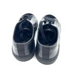 Quilted flat sole sneakers casual lace shoes genuine leather low top trainers Black Size 6 Photo 6