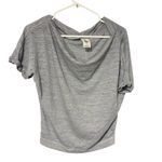 Free People We The XS Astrid Convertible Neck Oversize T-Shirt Gray Spacedye Photo 1