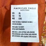 American Eagle  AEO Floral Tie Back Midi Tube BOHO A-Line Orange Dress XL NEW Photo 6