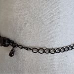 Black Metal Teal Bead Tiered Long Necklace Boho Festival Photo 3