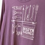 Duluth Long Tail Shirt Outdoors Maroon Long Sleeve Pullover Hiking Crew XL # Red Photo 2