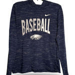 Nike ‎ DRI-FIT Hoodie Womens M Legend Veneer Navy Long Sleeve Baseball Spell Out Photo 0
