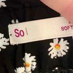 SO  Black Floral High Waist Paperbag Women's Shorts - Size: Junior Large Photo 2