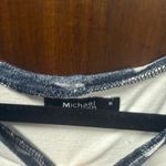 Women's Michael Lauren Star Print Raglan Sleeve Top! Women’s Medium! White Photo 3