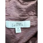 Louna Ruched Knee Length Dress Womens Medium Brown Jersey Long Sleeve V Photo 6