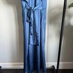 Anne Klein Blue Jay Washed Satin V-Neck Midi Dress Size 12 NWT Photo 9
