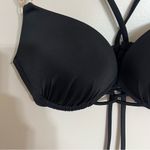 Shade & Shore  Women's 34B Bikini Top Black Push-Up Double Strap New Photo 3
