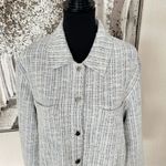 Francesca's Moriah Tweed Light‎ Blue Shacket NWT Photo 5