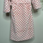 Minky Couture Thick Ultra Plush Checkered Blanket Robe size XS Pink Photo 5