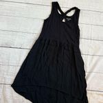 Soft Surroundings crisscross back dress size petite medium tank black high low Photo 0