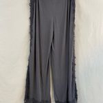 POL  Wide Leg Pants with Lace Trim - Black Photo 5