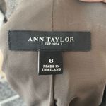 Ann Taylor  Women's Blazer Size 8 Brown Twill Long Sleeve Zippered Pockets Photo 3