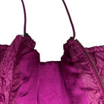 Free People  Easy Quilted Bomber Jacket Purple Zipper Oversized Dolman Size Small Photo 6