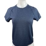Outdoor Voices  Blue Crew Neck Raglan Short Sleeve Workout T Shirt Tee Top Size S Photo 0