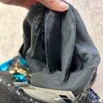 NWT Vintage 80s CARINA Sequin Top Blue Gold Lightning Black Silk Women's Large Photo 12