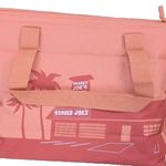 Trader Joe’s Salmon color picnic beach grocery tote bag Pink Photo 1