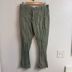 Free People  Big Hit Slouch Pants Green Linen Blend Size Medium Photo 1
