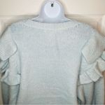 Lost + Wander Stay Humble Sweater Exaggerated Ruffle Baby Blue M / L NWT Photo 9