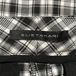 Elie Tahari Plaid Straight-Leg Crop Trousers Black White Plaid Size 6 Photo 9