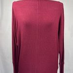 Velvet Tees Velvet By Graham & Spencer Burgundy Ribbed Knit Top Size S Made In USA Photo 0