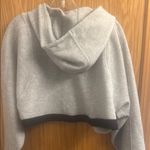 Zella  Gray Cropped Oversized Hoodie Photo 4