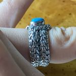 Sleeping Beauty Turquoise Sterling Silver Dragon Ring Size 6 Blue Photo 2