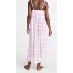 Playa Lucila Pink Check Gingham Empire Slit Maxi Slip Dress Picnic Preppy XS Photo 1