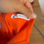 ZARA  Neon Orange Ribbed Cotton Midi Dress Photo 2