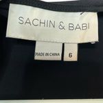 Sachin + Babi  Pasa One Shoulder Silk Tassel Blouse Black Top Womens Size 6 Photo 9