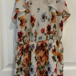 Lush Clothing Lush Floral Print Romper Ruffle Trim Sleeveless Casual Summer Cute Size L Photo 0