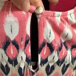 New York & Company High Neck Maxi Dress in Pink Geometric Pattern S/M Photo 6