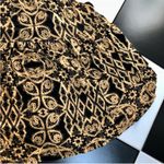 Free People NWOT Mimi Oversized Tank Top Tunic Sleeveless Black Gold Print Boho Photo 8