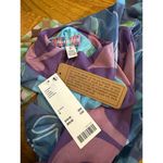 Zoe Urban Outfitters Printed Ciao Blue Green Long Sleeve Midi Dress Small Retro Photo 6