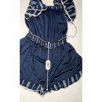 Lulus EAP20455 See Ya There Navy Off The Shoulder Romper LARGE Cottagecore Photo 7