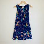 HD in Paris Anthropologie  Blue floral silk dress size 0 Photo 2