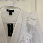 New Look NWT‎ | Charlotte Russe  Women’s poplin frill wrap tie ruffle blouse Photo 3