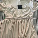 Joyfunear Pleated Long Sleeve Gown Medium Renaissance Pastel Pink Maxi‎ Dress Photo 10