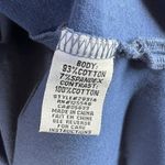 Habitat  Blue Asymmetrical Button Front Top with Wide Collar Size XL Cotton Photo 5