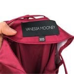 Vanessa Mooney  Lala Satin Slip Dress Burgundy XXS Photo 5
