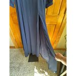 Lulus Navy Blue Dramatic Plunging Front & Back Maxi Dress with Slit Size Large Photo 10