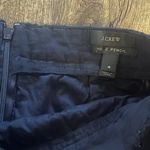 J.Crew Woman's Size 4 No 2 Pencil Skirt in Navy Blue Eyelet Floral Kick Pleat Photo 3