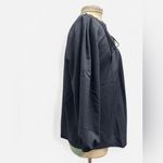 Nautica Women's Navy Lace-Up Pintuck Blouse Photo 2