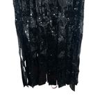 Mac Duggal NEW NWT Long Sleeve High Neck Carwash Panel Sequin Maxi Dress Black Photo 5