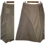 Vintage J Jill Skirt 10 Asymmetrical Lagenlook Boho Gypsy Patchwork Lined Midi Brown Photo 1