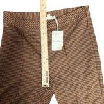 Hem & Thread NWT  Check Print Flare Pants In Russet Brown Size Medium Photo 7