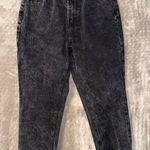 White Fox Boutique White fox Black Acid Wash Straight Leg High Rise Non Ripped Jeans small (W24”) Photo 0