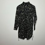 NWT Thakoon Black Flower Printed Button Up Shirt Dress Womens Size 2 Photo 5