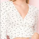 Brandy Melville Coco Floral Wrap Top Long Sleeve Photo 3